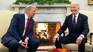 President Joe Biden meets with President-elect Donald Trump in the Oval Office of the White House, 13 November 2024