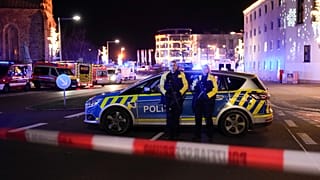Emergency services attend an incident at a Christmas market in Magdeburg, 20 December, 2024