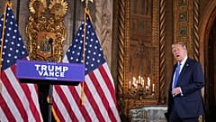 Donald Trump, Florida eyaletinde bulunan Mar-a-Lago malikanesinde düzenlenen basın konferansında, 16 Aralık 2024 