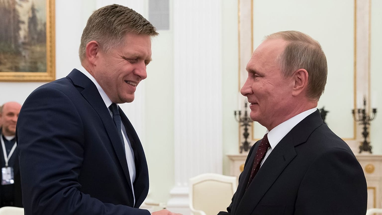 Rusya Devlet Başkanı Vladimir Putin, Kremlin'de Slovakya Başbakanı Robert Fico ile beraber