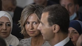 Archív fotó: a szíriai diktátor és felesége Damaszkusz közelében