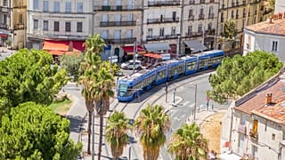 Um elétrico em Montpellier.