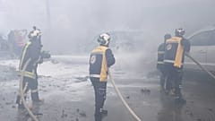 إنفجار عبوة ناسفة مزروعة بسيارة مدنية في شارع التجنيد في مدينة منبج شرقي حلب