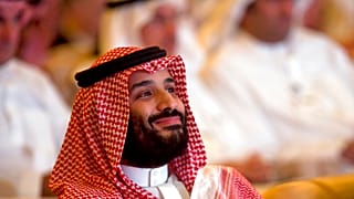 Suudi Veliaht Prens Muhammed bin Salman, Suudi Arabistan'ın Riyad kentinde düzenlenen Geleceğe Yatırım Girişimi zirvesinde, 23 Ekim 2018.