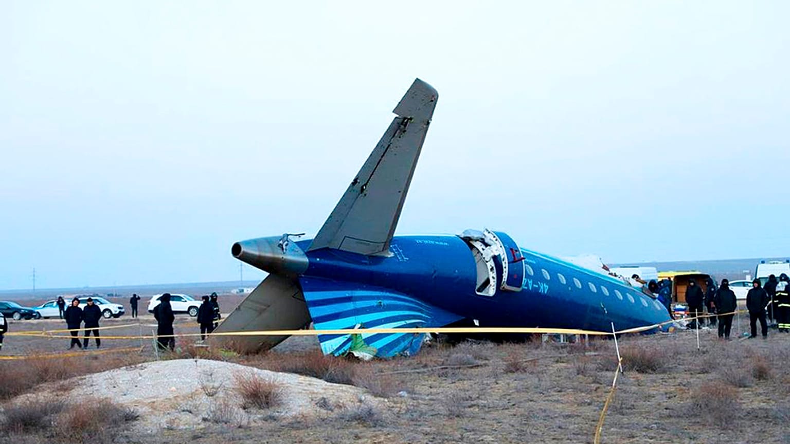 Συντρίμμια του αεροσκάφους της Azerbaijan Airlines στο Καζακστάν