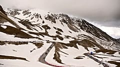 Tour of Italy bisiklet yarışının düzenlendiği Gran Sasso dağlarının görünümü, 12 Mayıs 2023