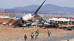 Accident d'avion à l'aéroport de Muan, Corée du Sud, dimanche 29 décembre 2024.