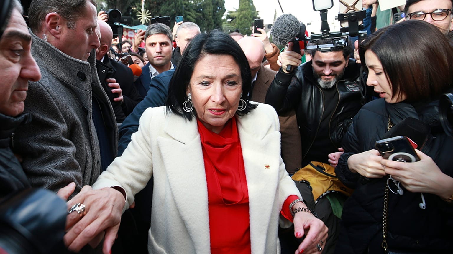 Salomé Zourabichvili à Tbilissi, Géorgie, dimanche 29 décembre 2024.