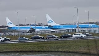 Hollanda Kraliyet Havayolu KLM uçakları, Amsterdam Schiphol Havalimanı'nda, 18 Ocak 2018.