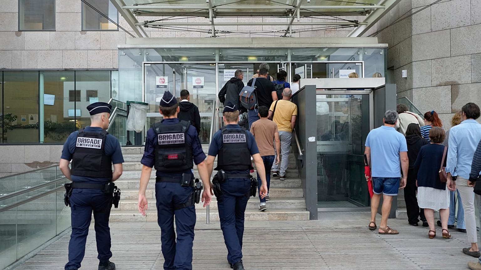 Justizpalast in Avignon vor dem Prozess gegen Dominique Pelicot am Donnerstag, den 5. September 2024.