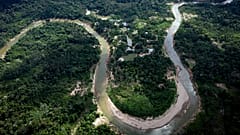 El territorio 'Asháninka' se extiende a lo largo del sinuoso río Amônia, en el estado de Acre, Brasil.
