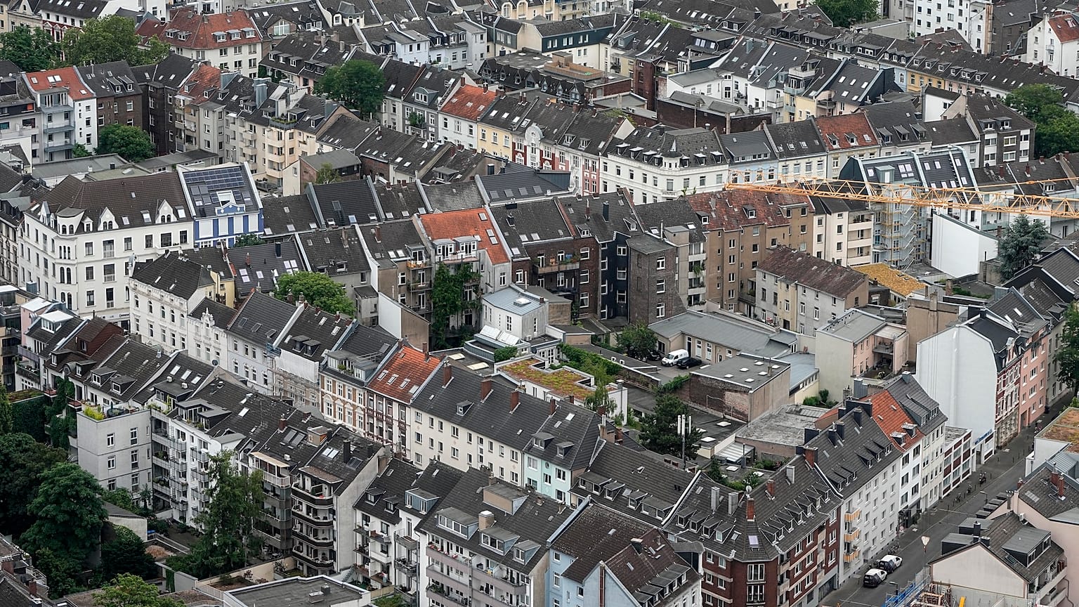 Apartment blocks pictured in Dusseldorf