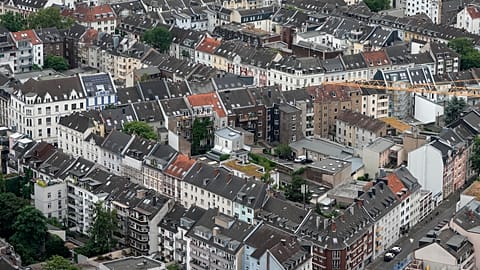 Apartment blocks pictured in Dusseldorf