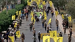 نیروهای حشد شعبی در بغداد در سال ۲۰‍۱۸
