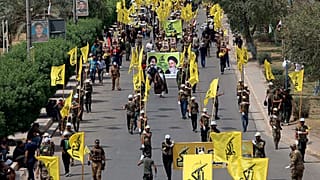 نیروهای حشد شعبی در بغداد در سال ۲۰‍۱۸