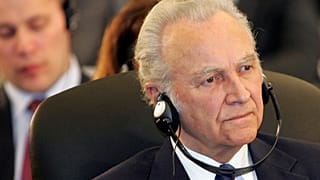 Estonya Cumhurbaşkanı Arnold Rüütel, Litvanya - Vilnius'taki bir konferansta, 4 Mayıs 2006