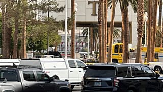 Las Vegas'ta bulunan Trump International Hotel'in olay sonrası dış cepheden görünümü, 1 Ocak 2025