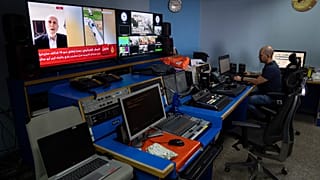 Офис телеканала "Аль-Джазира" на Западном берегу реки Иордан в городе Рамаллах, 5 мая 2024 года.