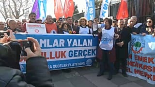 KESK üyeleri TÜİK önünde eylemdeydi.