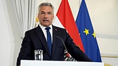 Der österreichische Bundeskanzler Karl Nehammer bei einer Pressekonferenz, Bundeskanzleramt am Ballhausplatz. Wien, 21. Mai 2024