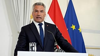 Der österreichische Bundeskanzler Karl Nehammer bei einer Pressekonferenz, Bundeskanzleramt am Ballhausplatz. Wien, 21. Mai 2024