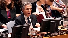 Ο υπουργός Εξωτερικών των ΗΠΑ Antony Blinken μιλάει στο Συμβούλιο Ασφαλείας των Ηνωμένων Εθνών, 19 Δεκεμβρίου 2024