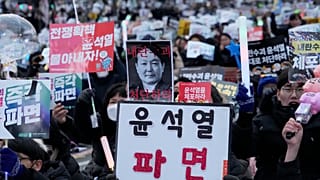 Manifestaciones contra el presidente destituido en Corea del Sur.
