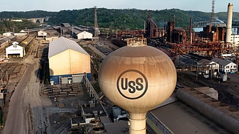 FILE - This is a portion of US Steel's Edgar Thomson Works in Braddock, Pa., on Sunday, Apr., 28, 2024