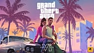 An image shared by Rockstar Games of the upcoming GTA VI featuring characters Jason Duval and Lucia Caminos