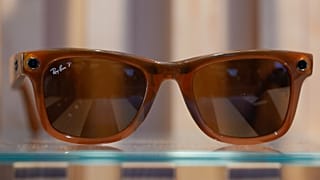 یک جفت عینک هوشمند Ray-Ban Meta در کنفرانس Meta Connect چهارشنبه، 25 سپتامبر 2024، در منلو پارک، کالیفرنیا عکس گرفته شده است.