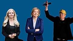 MEP Aura Salla, Commissioner Henna Virkkunen and X CEO Elon Musk