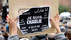 Manifestación contra el atentado contra Charlie Hebdo.
