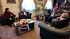DEM Parti heyeti ile CHP heyeti Meclis'te bir araya geldi