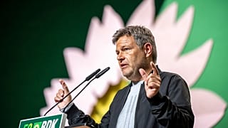 Robert Habeck, ministre fédéral de l'économie et de la protection du climat, s'exprime lors de la conférence fédérale des délégués des Verts à Wiesbaden, Allemagne, le vendredi 15 novembre 2024.