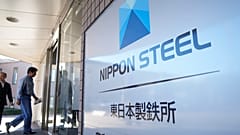 Nippon Steel logo at the company's Kashima Plant in Kashima, Japan. 6 December 2024.