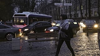 Archív fotó: elakadt trolibusz áramszünet idején Chisinauban
