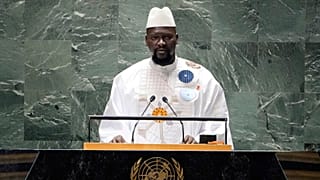 DOSYA - Gine Devlet Başkanı Mamadi Doumbouya 21 Eylül 2023 tarihinde Birleşmiş Milletler Genel Kurulu'nun 78. oturumunda konuşma yaptı