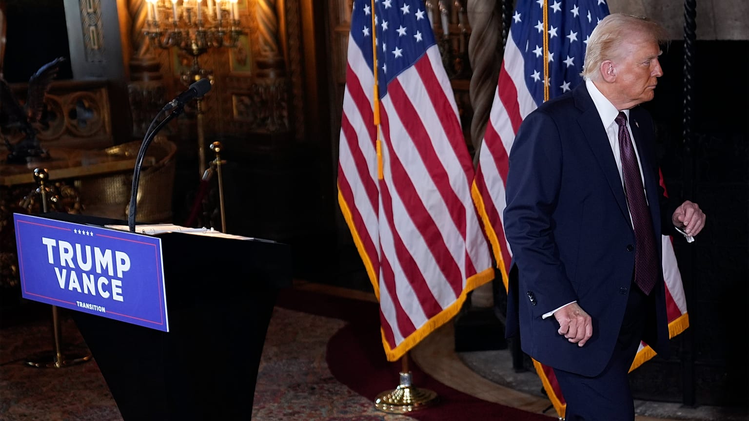 Seçilmiş ABD Başkanı Donald Trump, Mar-a-Lago'da düzenlenen basın konferansında, 7 Ocak 2025