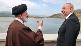 دیدار ابراهیم رئیسی با الهام علی‌اف برای افتتاح یک سد مرزی