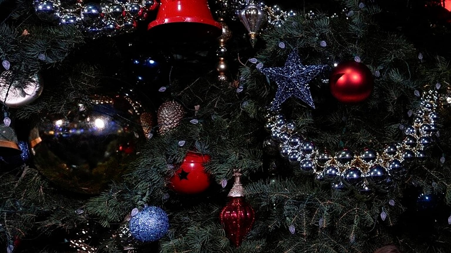 DATEI: Ein Weihnachtsbaum im Bryant Park's Winter Village, New York, USA, 26. November 2024