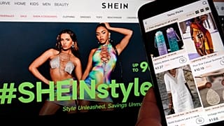 Páginas del sitio web de Shein, a la izquierda, y del sitio de Temu, a la derecha