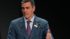 Pedro Sánchez während der COP29 in Baku.