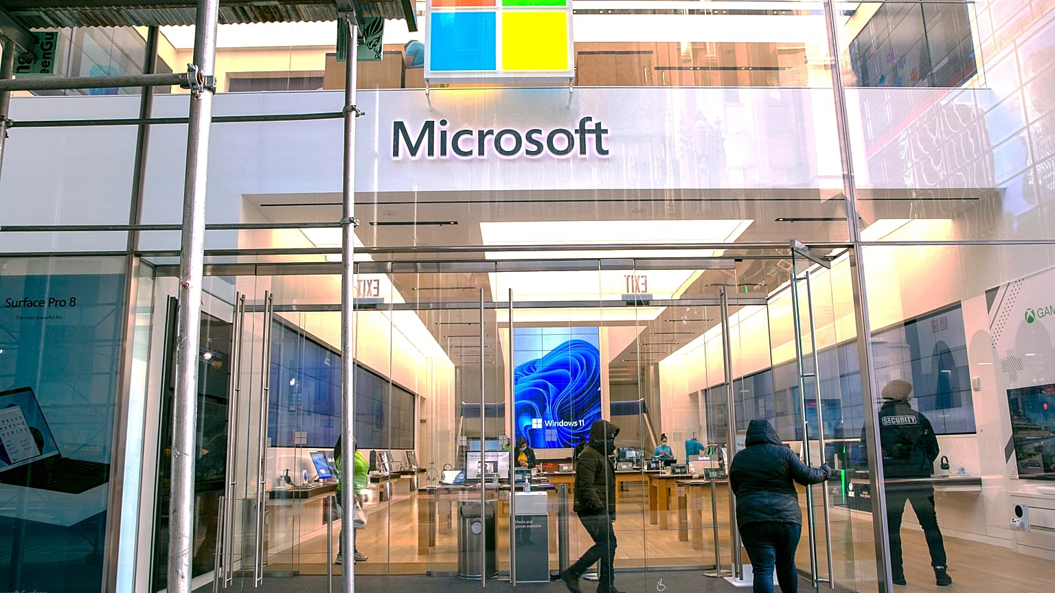 A Microsoft store.