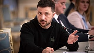 Der ukrainische Präsident Selenskyj bei einer Pressekonferenz in Kiew, 9. Januar 2025.