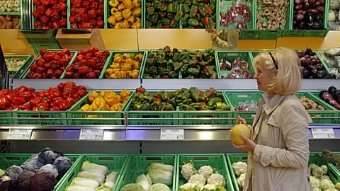 A 'basic' supermarket in Munich, Germany. 9 August 2007.