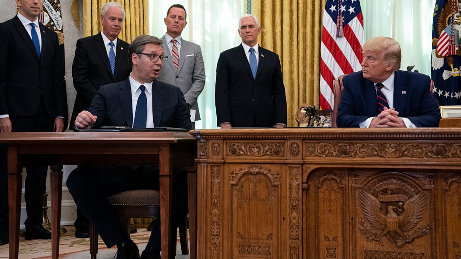 A szerb elnök és a megválasztott amerikai elnök