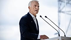 Patrick Martin, head of the French employer association Medef,  delivers a speech during a business meeting in Paris. 28 August 2023.