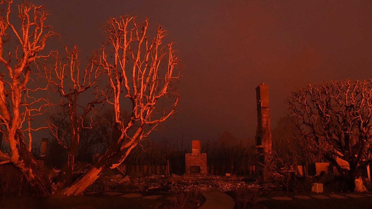 Imagen del incendio californiano