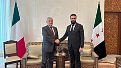 Antonio Tajani und der neue syrische Regierungschef Ahmed al-Sharaa