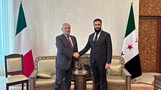 Antonio Tajani ve Heyet Tahrir Şam lideri Ahmed Hüseyin eş-Şara